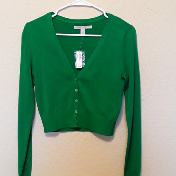 Old Navy Sweaters - Bright green cropped sweater old navy
